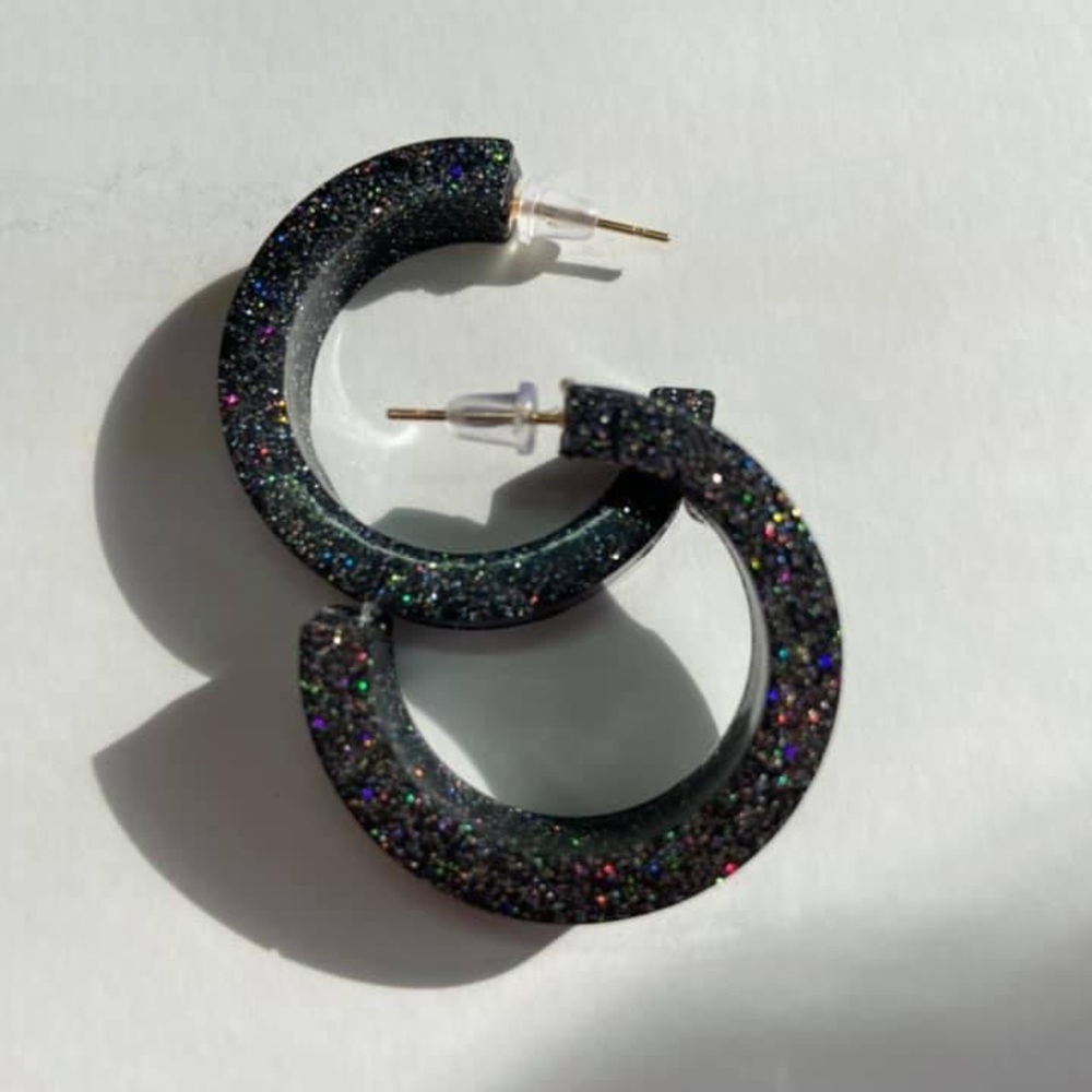 Huggie Earrings. Gulf Coast Clay earrings.